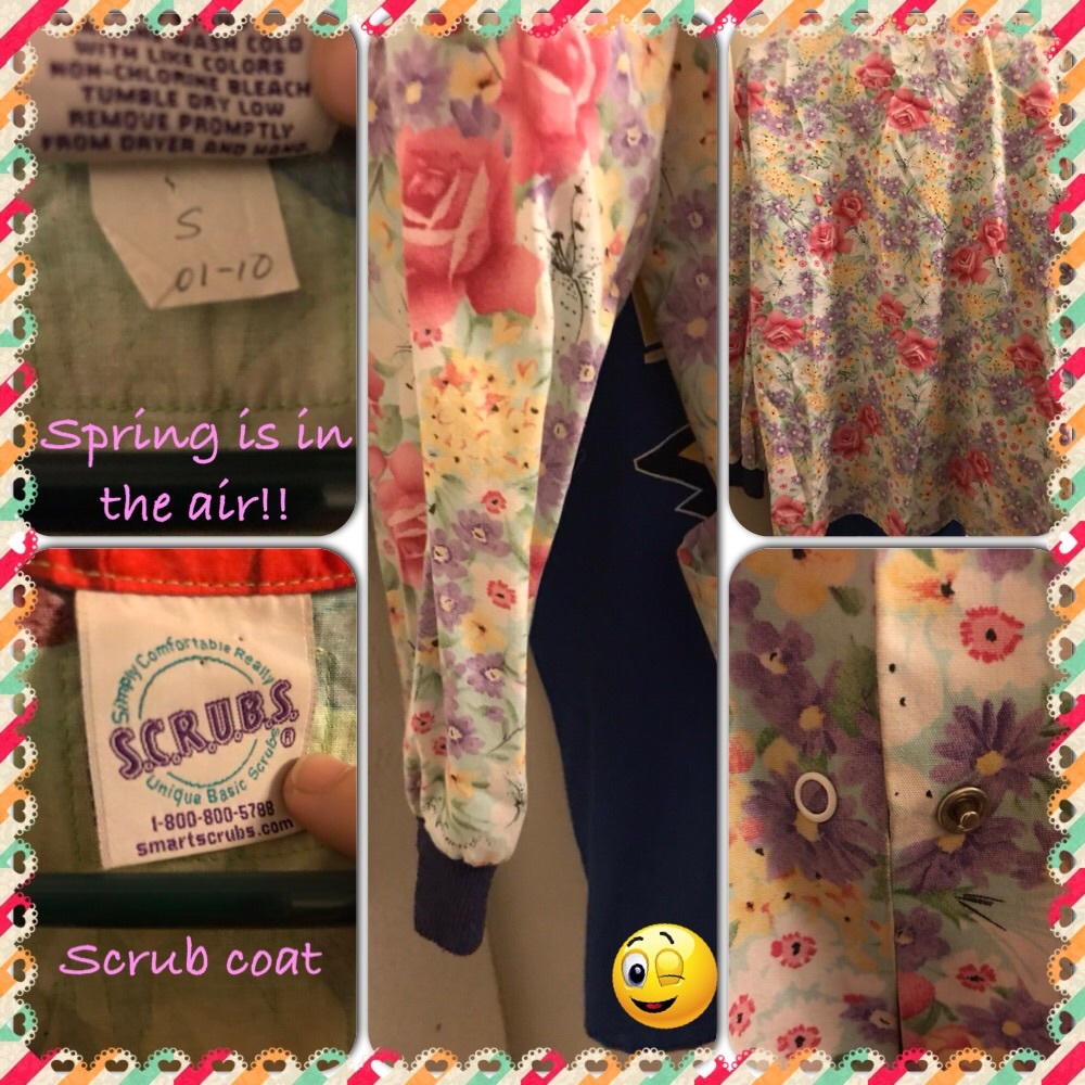 A spring 🦋scrub coat